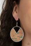Nod to Nature - Blue Earrings - Paparazzi Accessories Earrings Bedazzle Me Pretty Mobile Fashion Boutique