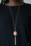 Nomadic Dramatics - Brown Necklace - Paparazzi Accessories Necklace Bedazzle Me Pretty Mobile Fashion Boutique