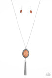 Nomadic Dramatics - Brown Necklace - Paparazzi Accessories Necklace Bedazzle Me Pretty Mobile Fashion Boutique