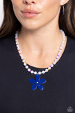 Nostalgic Novelty - Blue Necklace - Paparazzi Accessories Necklace Bedazzle Me Pretty Mobile Fashion Boutique