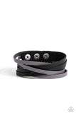 Not SEW Fast - Black Bracelet - Paparazzi Accessories Bracelet Bedazzle Me Pretty Mobile Fashion Boutique