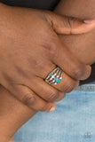 Not So Novice - Blue Ring - Paparazzi Accessories Ring Bedazzle Me Pretty Mobile Fashion Boutique