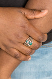 Not So Novice - Green Ring - Paparazzi Accessories Ring Bedazzle Me Pretty Mobile Fashion Boutique