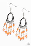 Not The Only Fish In The Sea - Orange Earrings - Paparazzi Accessories Earrings Bedazzle Me Pretty Mobile Fashion Boutique