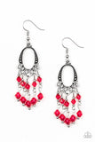 Not The Only Fish In The Sea - Red Earrings - Paparazzi Accessories Earrings Bedazzle Me Pretty Mobile Fashion Boutique