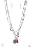 Notable Navigator - Purple Necklace - Paparazzi Accessories Necklace Bedazzle Me Pretty Mobile Fashion Boutique