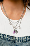 Notable Navigator - Purple Necklace - Paparazzi Accessories Necklace Bedazzle Me Pretty Mobile Fashion Boutique
