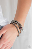 Noticeably Noir - Pink Bracelet - Paparazzi Accessories Bracelet Bedazzle Me Pretty Mobile Fashion Boutique