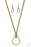 Noticeably Nomad - Green Necklace - Paparazzi Accessories Necklace Bedazzle Me Pretty Mobile Fashion Boutique