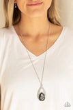 Notorious Noble - Silver Necklace - Paparazzi Accessories Necklace Bedazzle Me Pretty Mobile Fashion Boutique