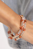 Notoriously Nuanced - Orange Bracelet - Paparazzi Accessories Bracelet Bedazzle Me Pretty Mobile Fashion Boutique