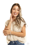 Notoriously Nuanced - White Bracelet - Paparazzi Accessories Bracelet Bedazzle Me Pretty Mobile Fashion Boutique