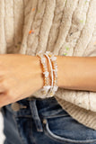 Notoriously Nuanced - White Bracelet - Paparazzi Accessories Bracelet Bedazzle Me Pretty Mobile Fashion Boutique