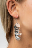 Now You Sequin It - Silver Earrings - Paparazzi Accessories Earrings Bedazzle Me Pretty Mobile Fashion Boutique