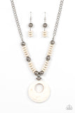 Oasis Goddess - White Necklace - Paparazzi Accessories Necklace Bedazzle Me Pretty Mobile Fashion Boutique