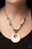 Oasis Goddess - White Necklace - Paparazzi Accessories Necklace Bedazzle Me Pretty Mobile Fashion Boutique