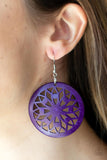 Ocean Canopy - Purple Earrings - Paparazzi Accessories Earrings Bedazzle Me Pretty Mobile Fashion Boutique