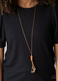 Ocean Child - Orange Necklace - Paparazzi Accessories Necklace Bedazzle Me Pretty Mobile Fashion Boutique