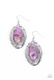Ocean Floor Oracle - Purple Earrings - Paparazzi Accessories Earrings Bedazzle Me Pretty Mobile Fashion Boutique