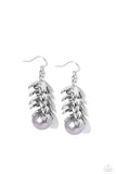 Ocean FROND Property - Silver Earrings - Paparazzi Accessories Earrings Bedazzle Me Pretty Mobile Fashion Boutique