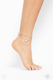 Ocean Heart - Silver Anklet - Paparazzi Accessories Anklet Bedazzle Me Pretty Mobile Fashion Boutique