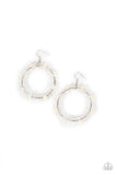 Ocean Surf - White Earrings - Paparazzi Accessories Earrings Bedazzle Me Pretty Mobile Fashion Boutique