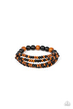 Oceania Oasis - Black Bracelet - Paparazzi Accessories Bracelet Bedazzle Me Pretty Mobile Fashion Boutique