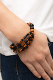 Oceania Oasis - Black Bracelet - Paparazzi Accessories Bracelet Bedazzle Me Pretty Mobile Fashion Boutique