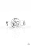Oceanic Bliss - White Ring - Paparazzi Accessories Ring Bedazzle Me Pretty Mobile Fashion Boutique