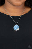 Oceanic Eclipse - Blue Necklace - Paparazzi Accessories Necklace Bedazzle Me Pretty Mobile Fashion Boutique