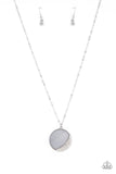 Oceanic Eclipse - Silver Necklace - Paparazzi Accessories Necklace Bedazzle Me Pretty Mobile Fashion Boutique