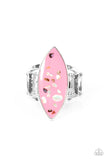 Oceanic Odyssey - Pink Ring - Paparazzi Accessories Ring Bedazzle Me Pretty Mobile Fashion Boutique