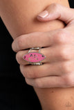 Oceanic Odyssey - Pink Ring - Paparazzi Accessories Ring Bedazzle Me Pretty Mobile Fashion Boutique