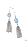 Oceanic Opalescence - Blue Earrings - Paparazzi Accessories Earrings Bedazzle Me Pretty Mobile Fashion Boutique