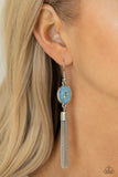 Oceanic Opalescence - Blue Earrings - Paparazzi Accessories Earrings Bedazzle Me Pretty Mobile Fashion Boutique