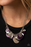 Oceanic Opera - Purple Necklace - Paparazzi Accessories Necklace Bedazzle Me Pretty Mobile Fashion Boutique