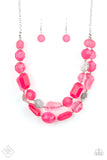Oceanic Opulence - Pink Necklace - Paparazzi Accessories Necklace Bedazzle Me Pretty Mobile Fashion Boutique