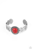 Oceanic Oracle - Red Bracelet - Paparazzi Accessories Bracelet Bedazzle Me Pretty Mobile Fashion Boutique