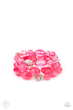 Oceanside Bliss - Pink Bracelet - Paparazzi Accessories Bracelet Bedazzle Me Pretty Mobile Fashion Boutique