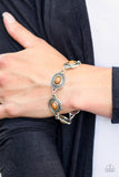Off Exploring - Brown Bracelet - Paparazzi Accessories Bracelet Bedazzle Me Pretty Mobile Fashion Boutique