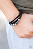 Off-Road Rebel - Black Bracelet - Paparazzi Accessories Bracelet Bedazzle Me Pretty Mobile Fashion Boutique