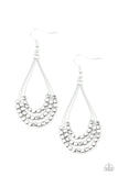 Off The Blocks Shimmer - Silver Earrings - Paparazzi Accessories Earrings Bedazzle Me Pretty Mobile Fashion Boutique
