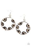 Off The Rim - Black Earrings - Paparazzi Accessories Earrings Bedazzle Me Pretty Mobile Fashion Boutique