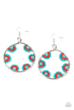 Off The Rim - Blue Earrings - Paparazzi Accessories Earrings Bedazzle Me Pretty Mobile Fashion Boutique
