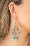 Off The Rim - Blue Earrings - Paparazzi Accessories Earrings Bedazzle Me Pretty Mobile Fashion Boutique