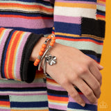 Off the WRAP - Orange Bracelet - Paparazzi Accessories Bracelet Bedazzle Me Pretty Mobile Fashion Boutique