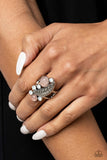 Off To FEATHER-land - Pink Ring - Paparazzi Accessories Ring Bedazzle Me Pretty Mobile Fashion Boutique