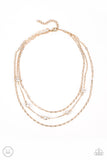 Offshore Oasis - Gold Necklace - Paparazzi Accessories Necklace Bedazzle Me Pretty Mobile Fashion Boutique