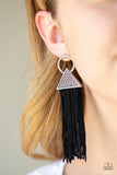 Oh My GIZA - Black Earrings - Paparazzi Accessories Earrings Bedazzle Me Pretty Mobile Fashion Boutique