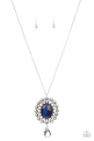 Oh My Medallion - Blue Lanyard - Paparazzi Accessories Lanyard Bedazzle Me Pretty Mobile Fashion Boutique